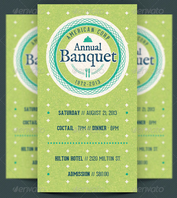 Vintage Banquet Ticket Template