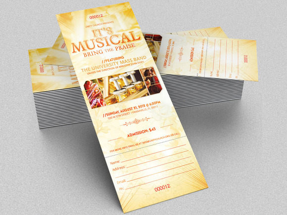 Musical Concert Ticket Template