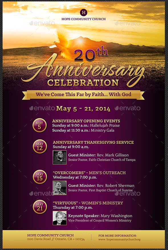 Church Anniversary Flyer and Poster Template