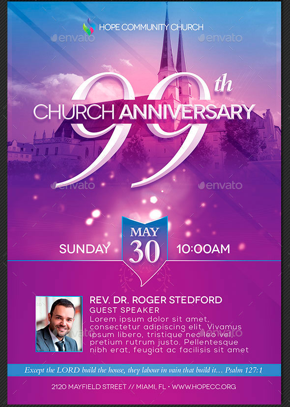 Church Celebration Flyer Template