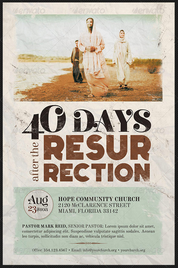 40 Days After The Resurrection Flyer Template