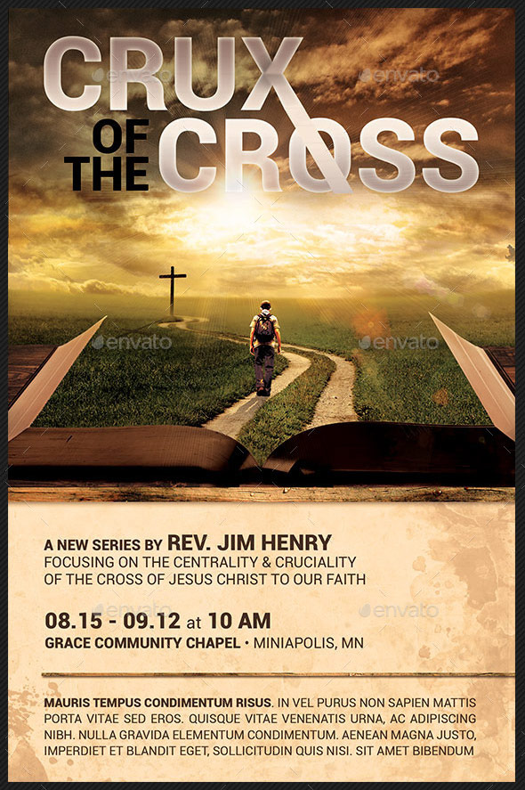 Crux of The Cross Church Flyer Template