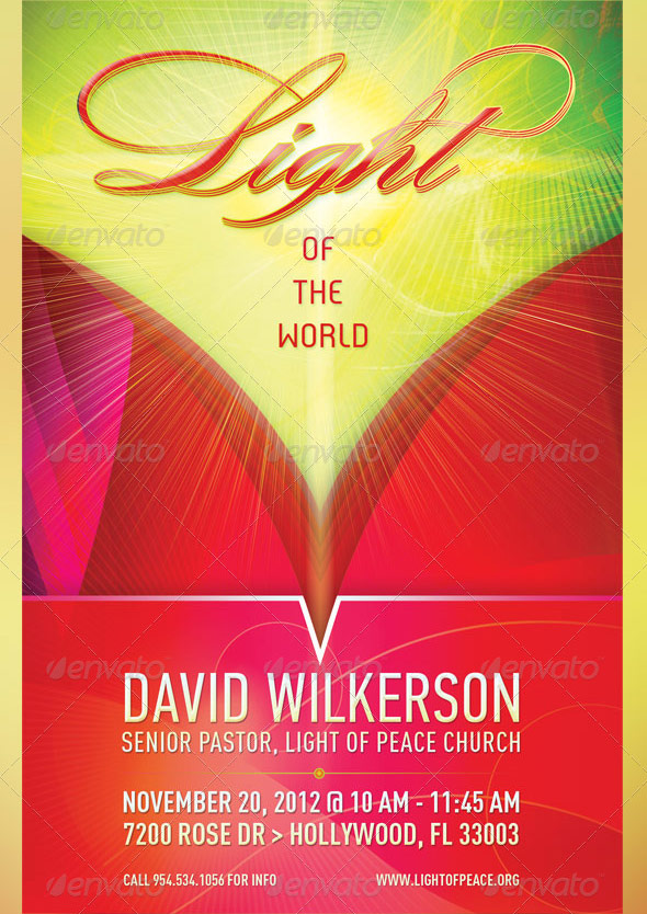 Light of The World Church Flyer Template