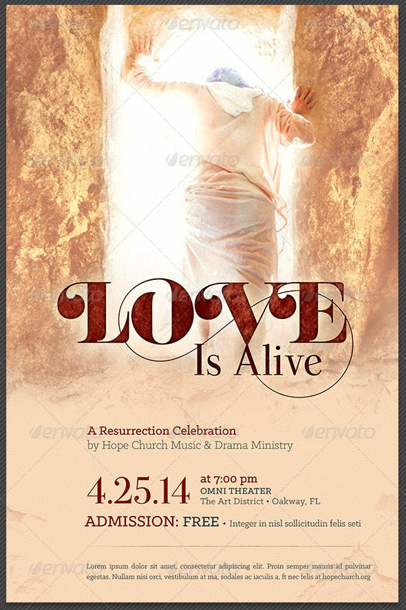 Love Is Alive Church Flyer Template