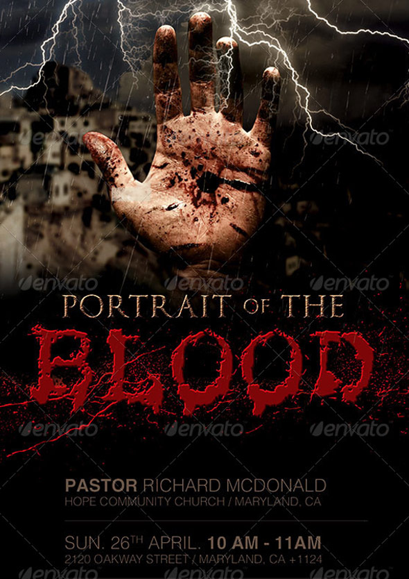 Portrait of The Blood Church Flyer Template