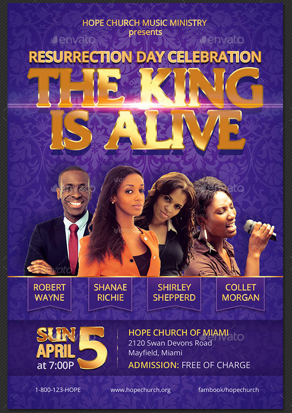 Resurrection Day Concert Flyer Template