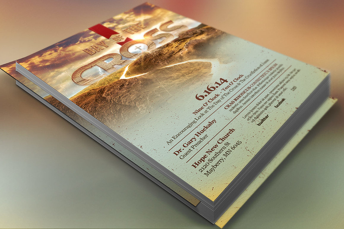 Cross Day Church Flyer Template