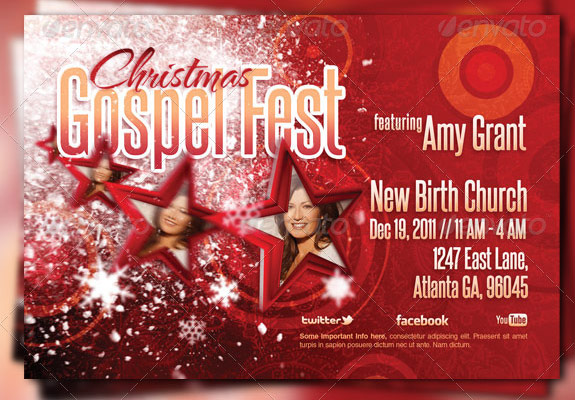 Christmas Gospel Fest Flyer Template