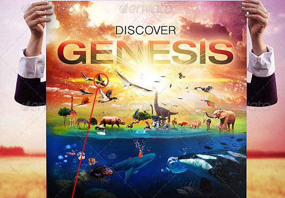 Discover Genesis Poster, Flyer and CD Template