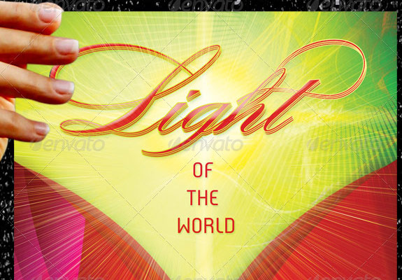 Light of the World Christmas Flyer Template