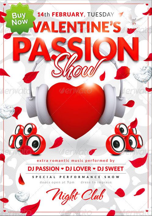 Love Music Valentines Flyer