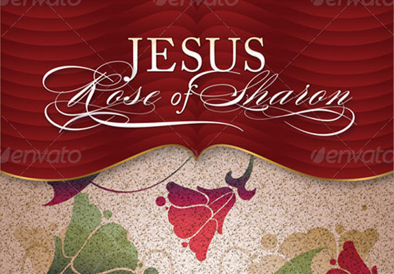 Jesus Rose of Sharon Church Flyer and CD Template