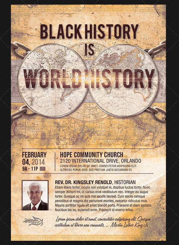 Black History Church Flyer Template