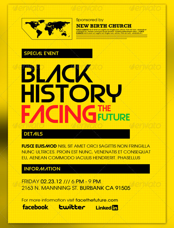 Black History Facing the Future Flyer and CD