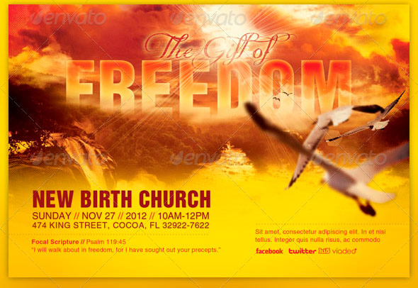 Gift of Freedom Flyer and CD Template