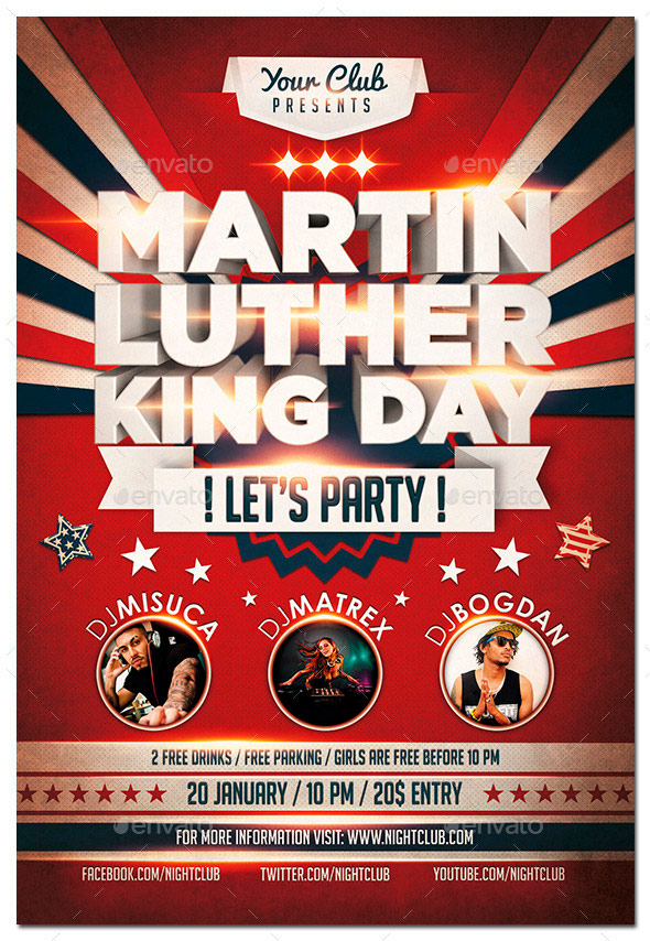 MLK Day Party Flyer