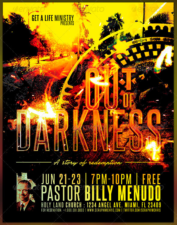 Out of Darkness: Church Flyer Template