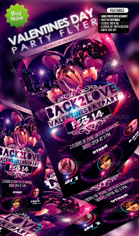 Back 2 Love Valentines Party Flyer