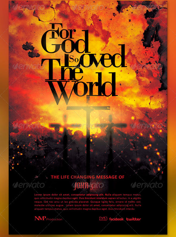 God So Loved The World Flyer and CD Template