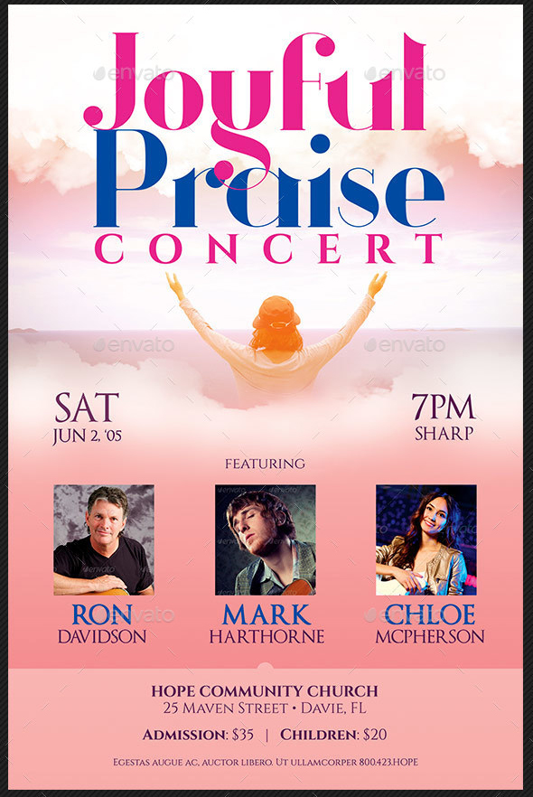 Joyful Praise Concert Flyer and Poster Template