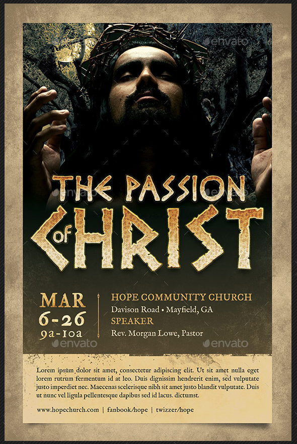 Passion of Christ Flyer and Poster Template