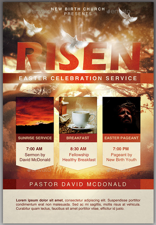 Risen Church Flyer Template