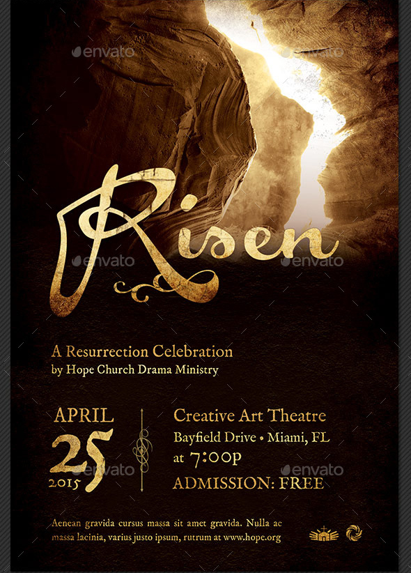 Risen Church Flyer and Poster Template