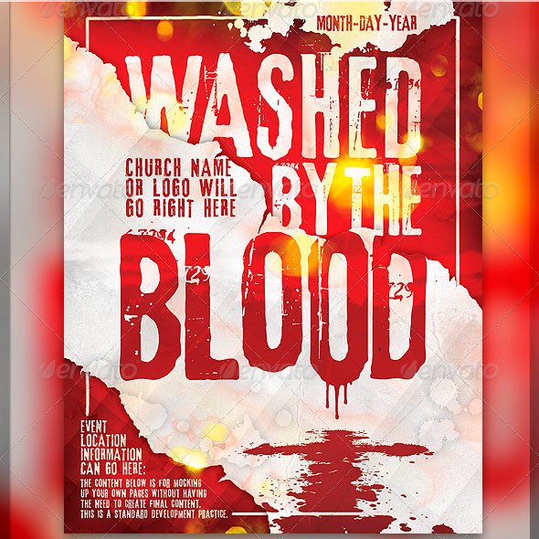 Washed By The Blood Church Flyer