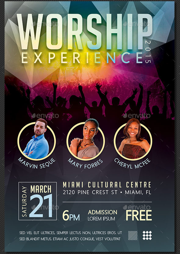 Worship Concert Flyer Template