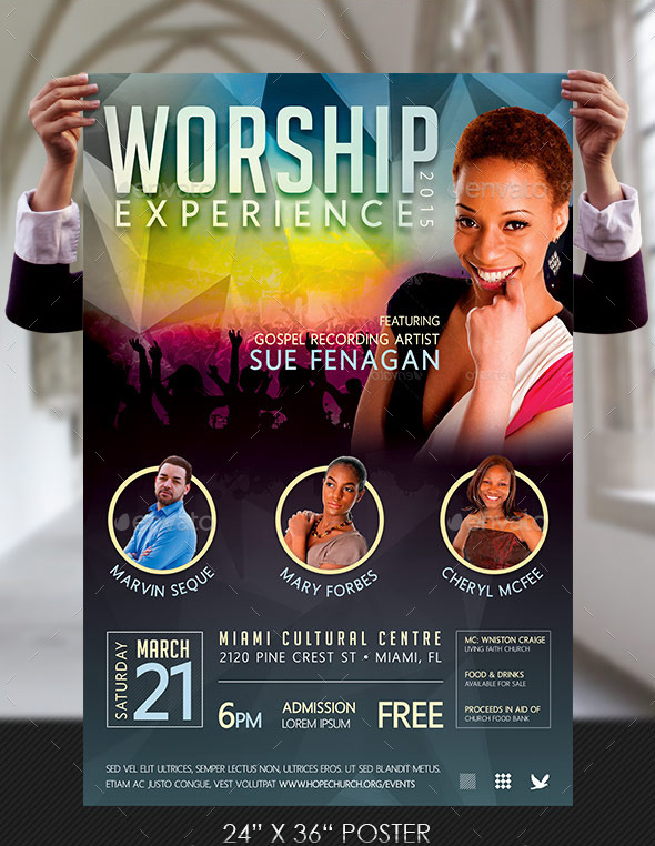 Worship Concert Poster Templates