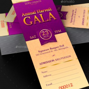 Harvest Gala Ticket Template