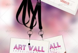 Art Expo Ticket Plus Event Pass Photoshop Template