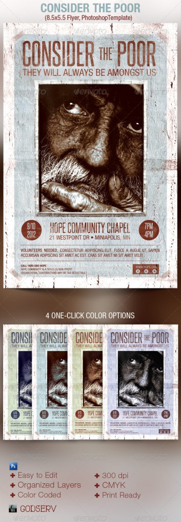 Consider Poor Charity Flyer Template