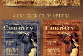 Country Music Night Flyer Template