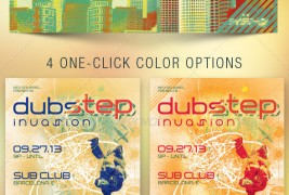 Dubstep Invasion Flyer template