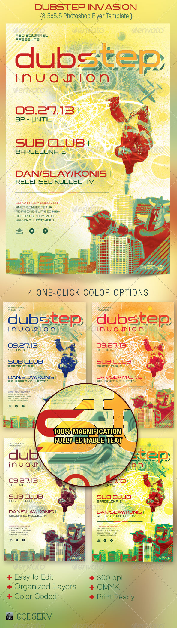 Dubstep Invasion Flyer template