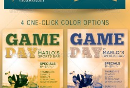 Game Day Sports Bar Flyer Template