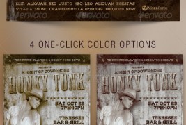 Honky Tonk Country Flyer Template