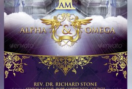 I Am Alpha and Omega Church Flyer Template