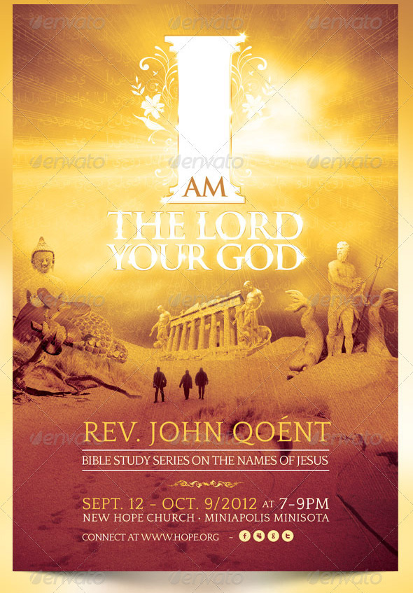 I Am The Lord Your God Church Flyer and CD