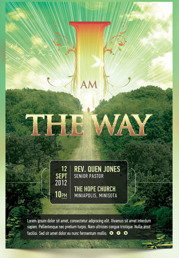 I Am The Way Church Flyer and CD Template 2