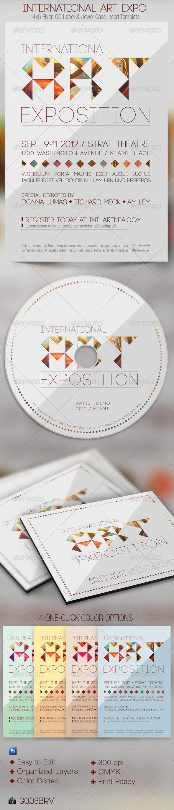 International Art Expo Flyer and CD Template