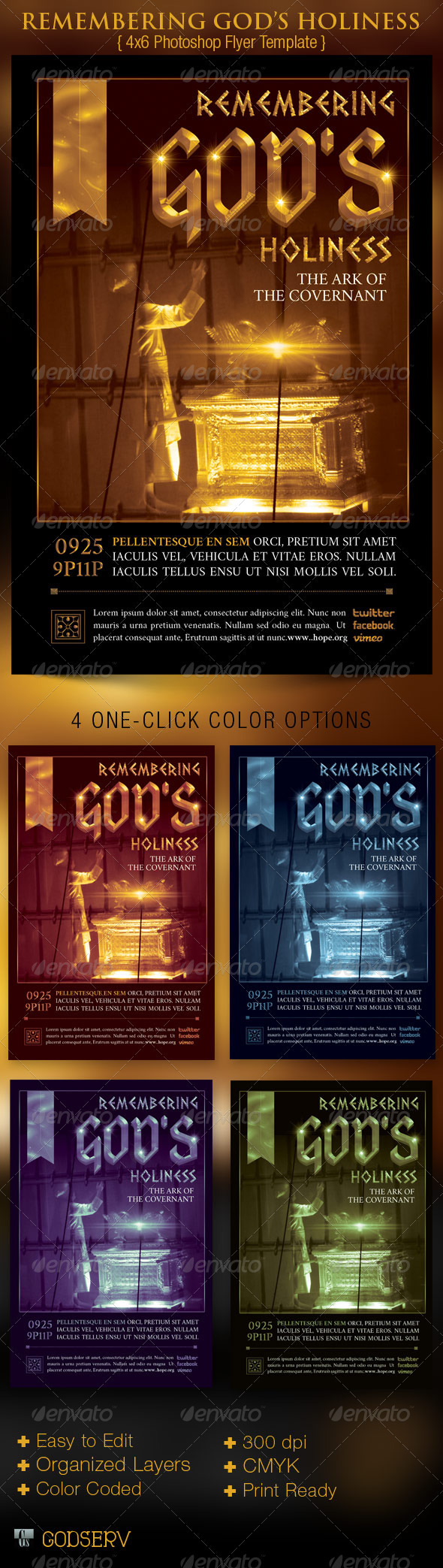 Remembering God’s Holiness Church Flyer Template