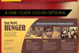 Stop Hunger Charity Organization Flyer Template