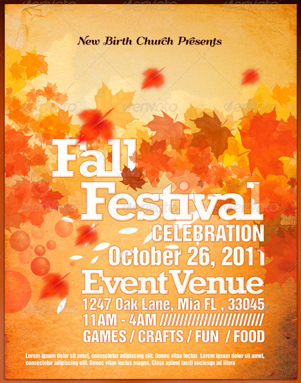 Church Fall and Harvest Festival Template