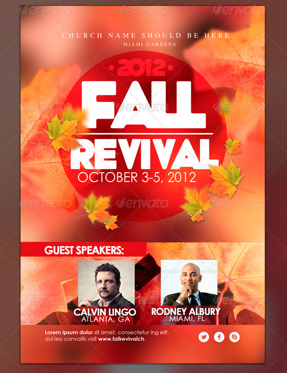 Fall Revival Flyer Template