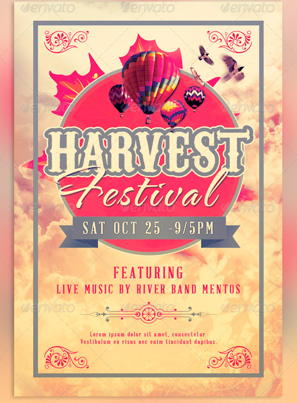 Harvest Festival Church Flyer Template