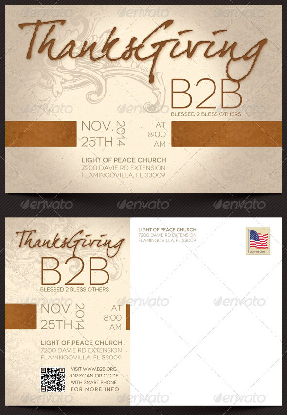 Thanksgiving Charity Flyer and CD Template