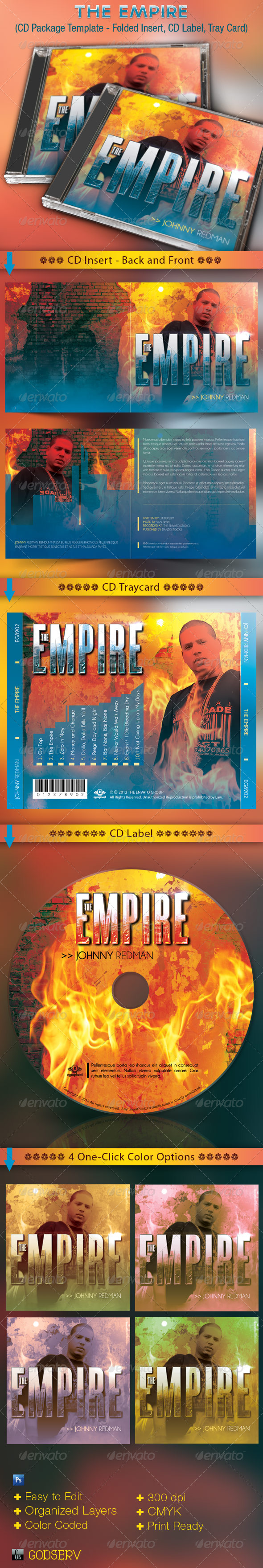 The Empire CD Cover Artwork Template