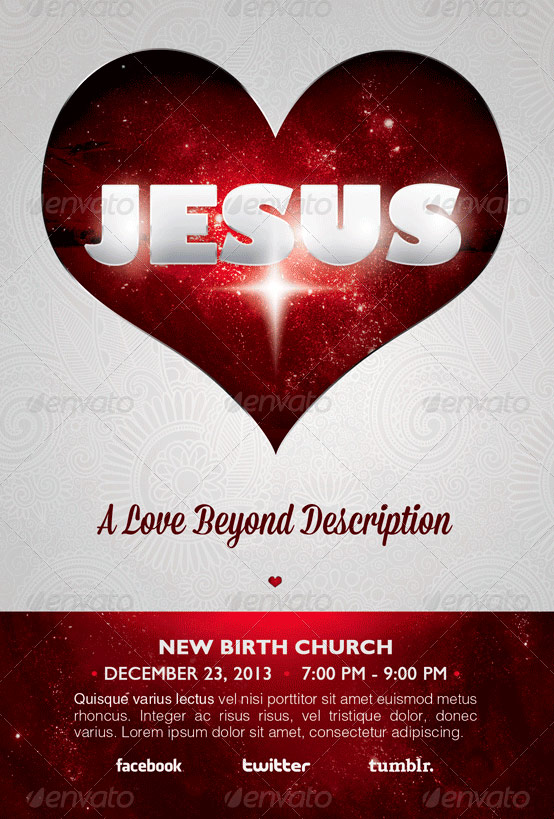 A Love Beyond Description Church Flyer and CD